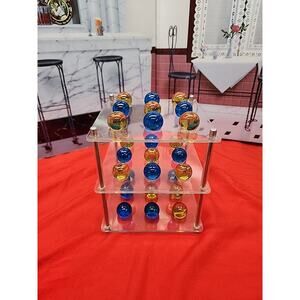 Reiss Blue and Gold 3D Tic Tac Toe Game